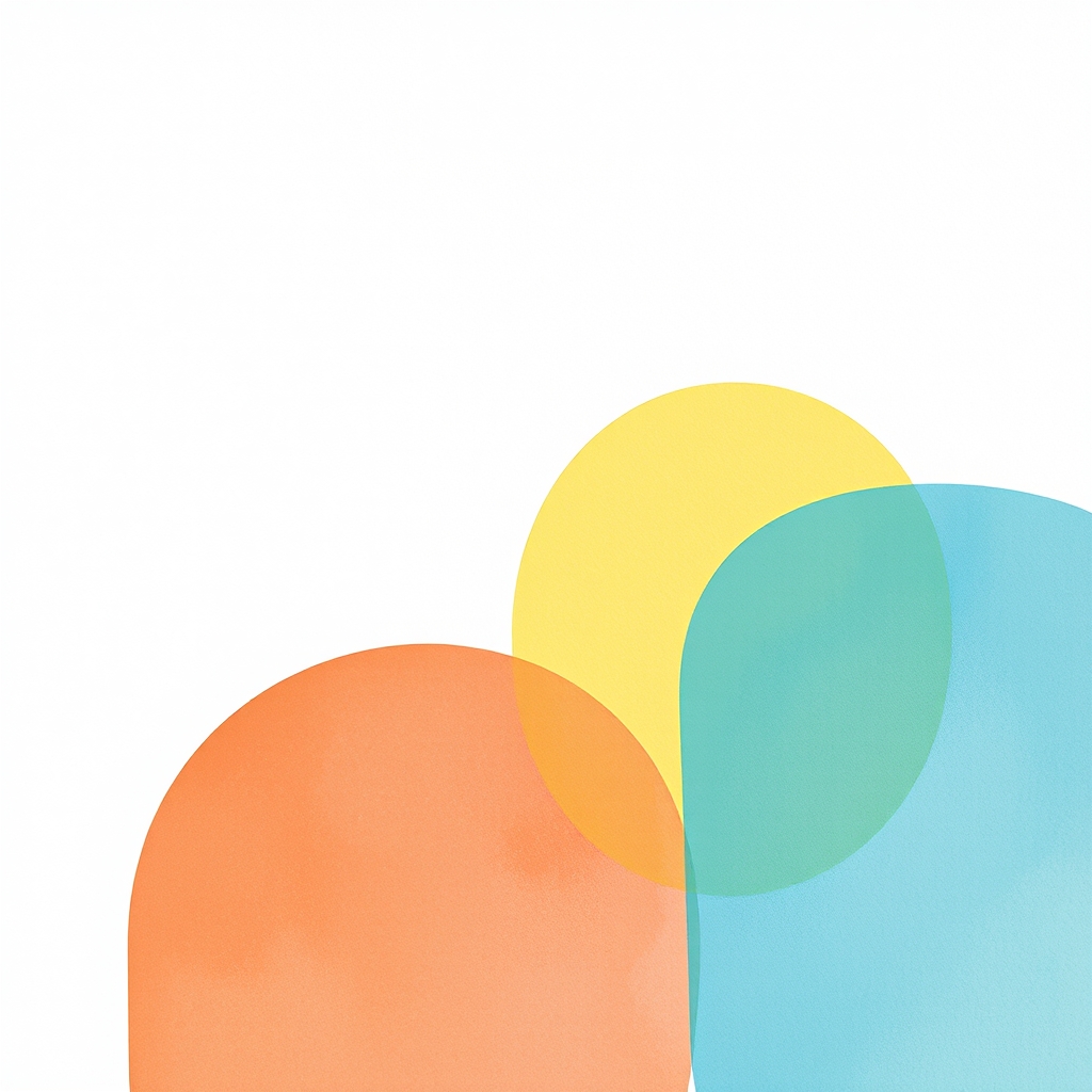 Abstract Shapes in Soft Watercolor