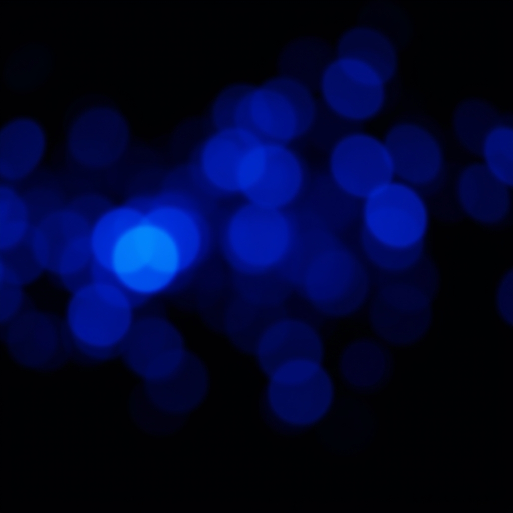 Blue Bokeh Lights on Gradient Background