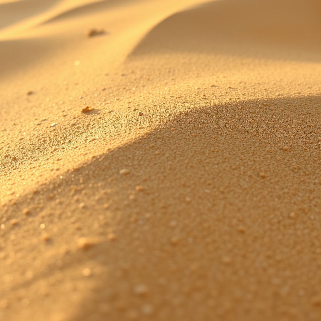 Close-up of Golden Sand at Sunrise