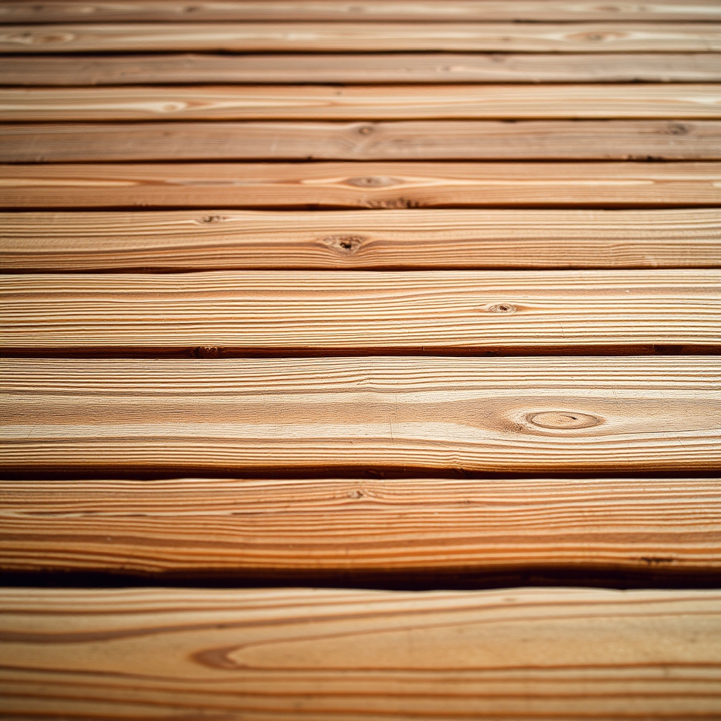 Close-up of wooden planks with natural lighting and empty space