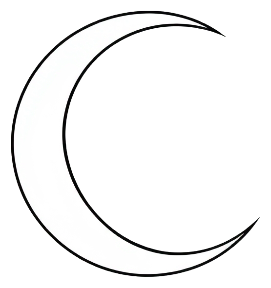 Crescent Moon in a Sunset Sky