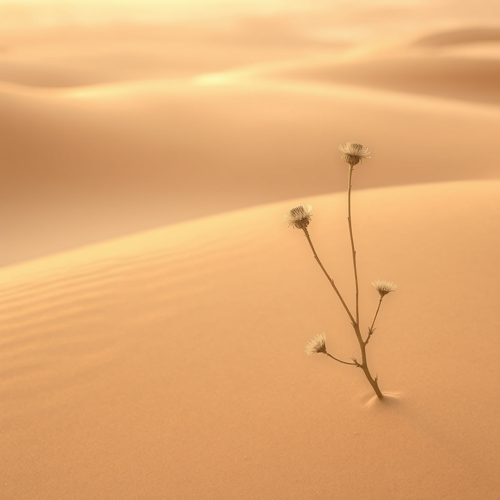 Desert Sand Dunes with Morning Dew
