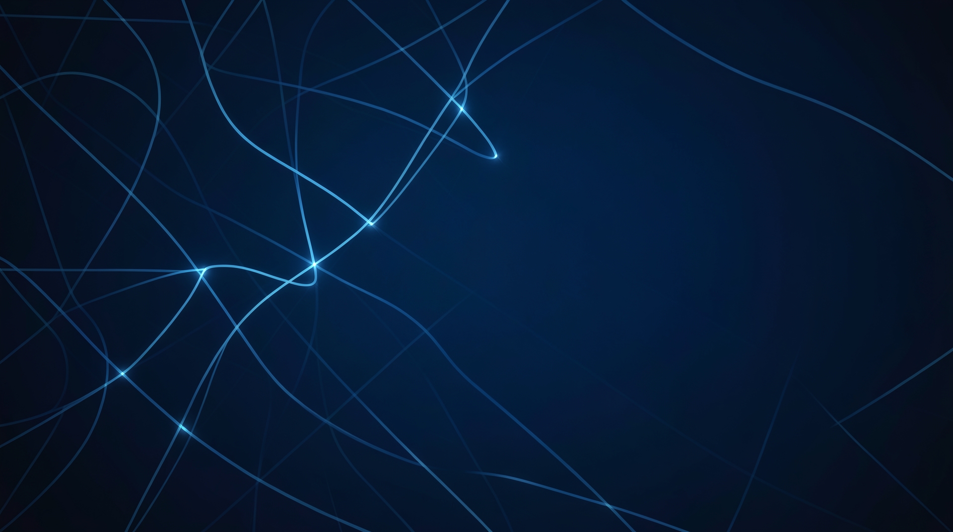 Glowing Network Lines on Dark Blue Background