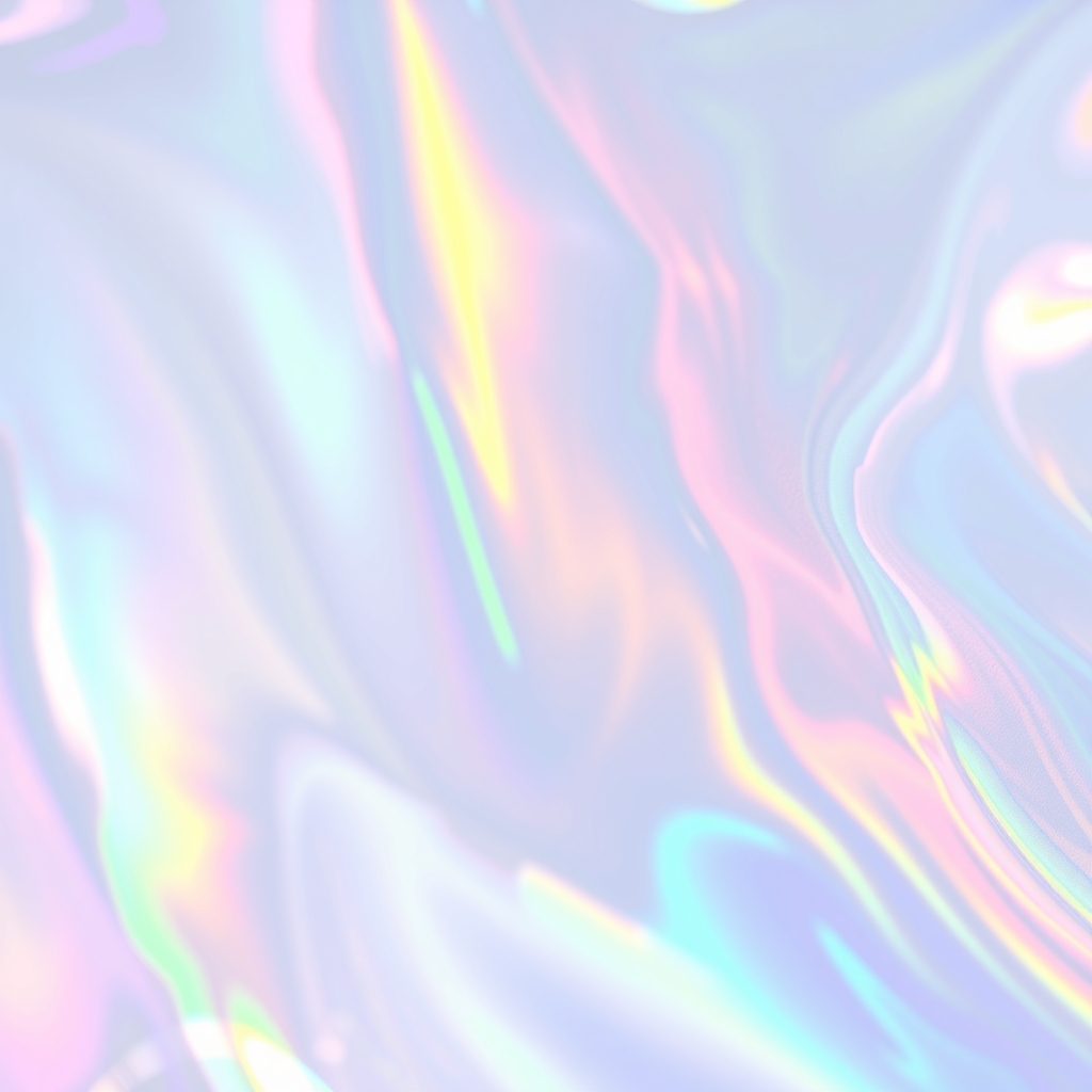 Abstract Iridescent Holographic Texture with Shimmering Pastel Colors