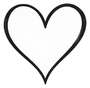 A small heart outline on a white background, minimalist style, soft lighting.