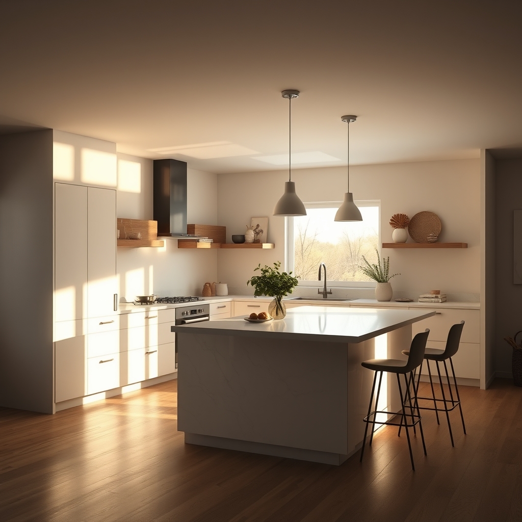 Modern kitchen with island