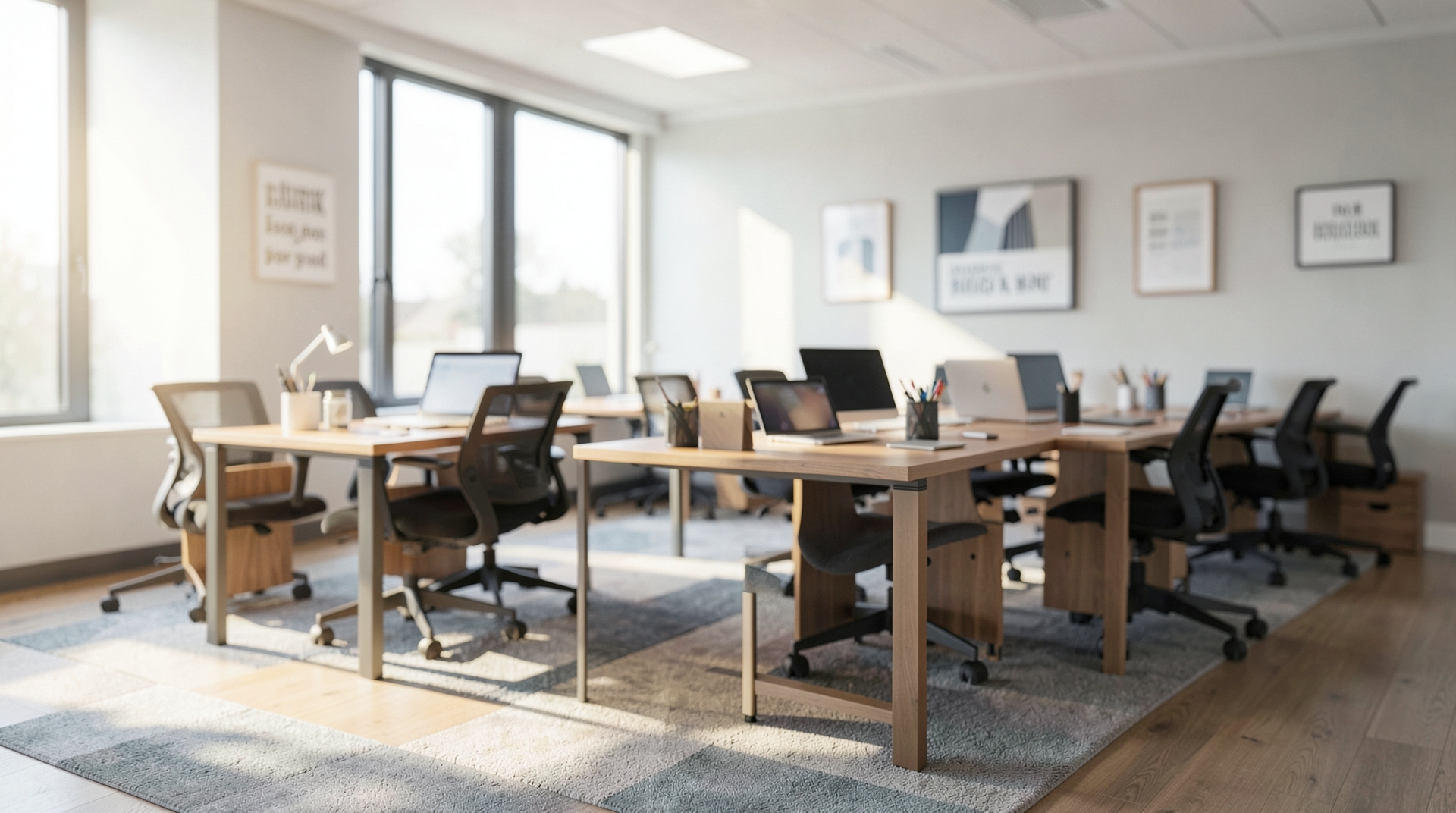 Modern Office Interior with Natural Light