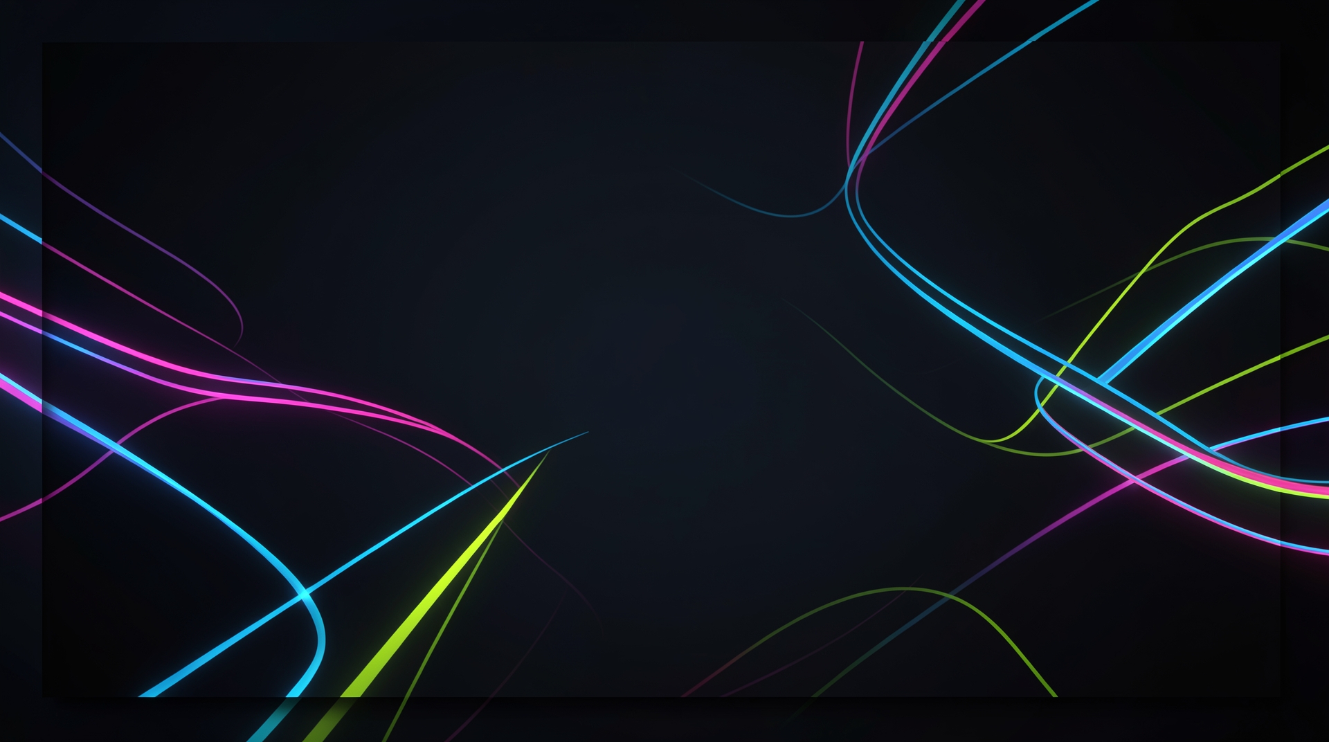 Neon Lines on Dark Background