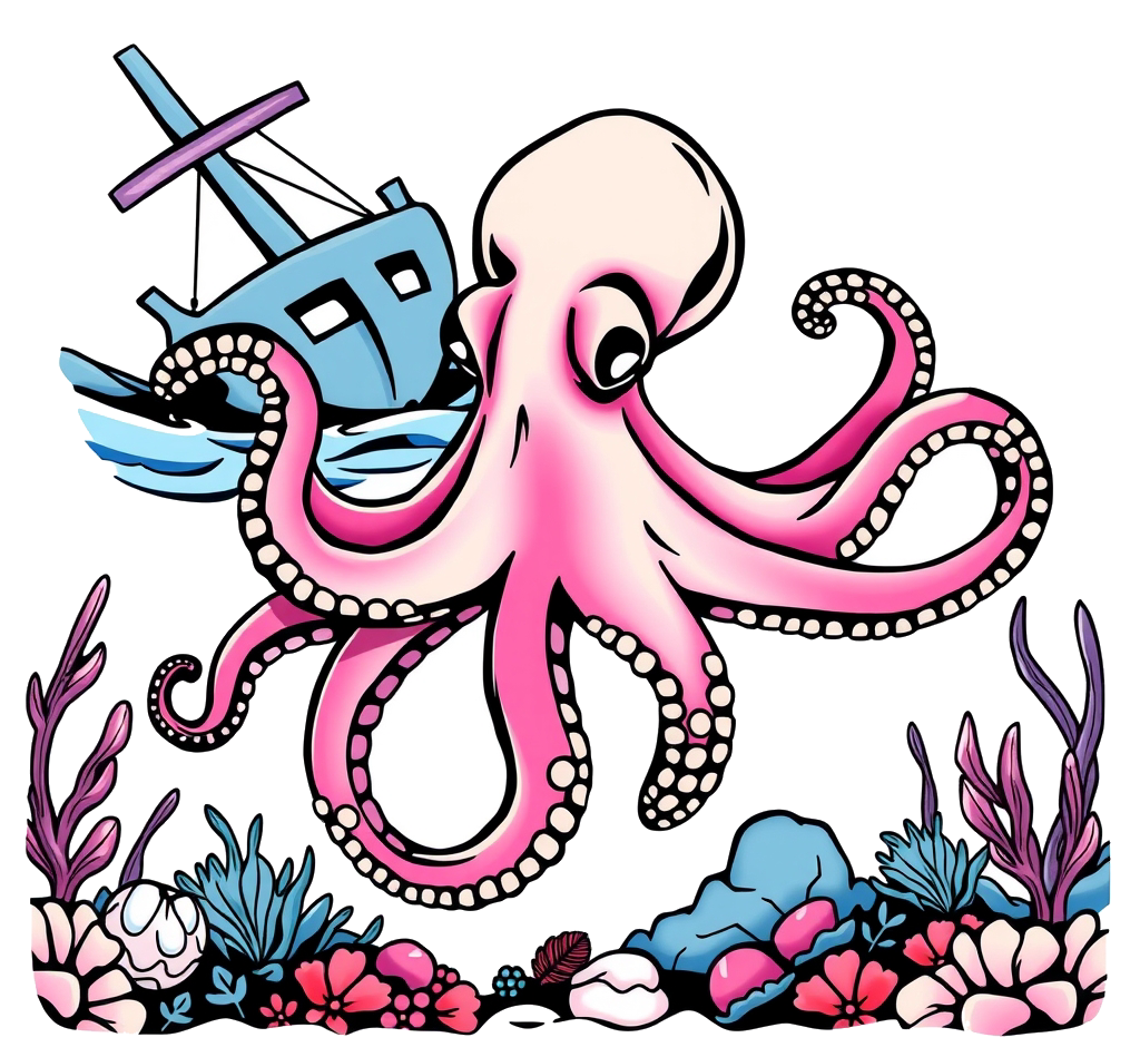 Octopus in Shipwreck