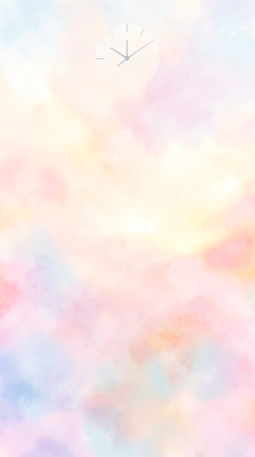Soft watercolor gradient in pastel colors, blurred background, warm lighting, abstract composition, dreamy style, vertical phone wallpaper, 9:16, aest