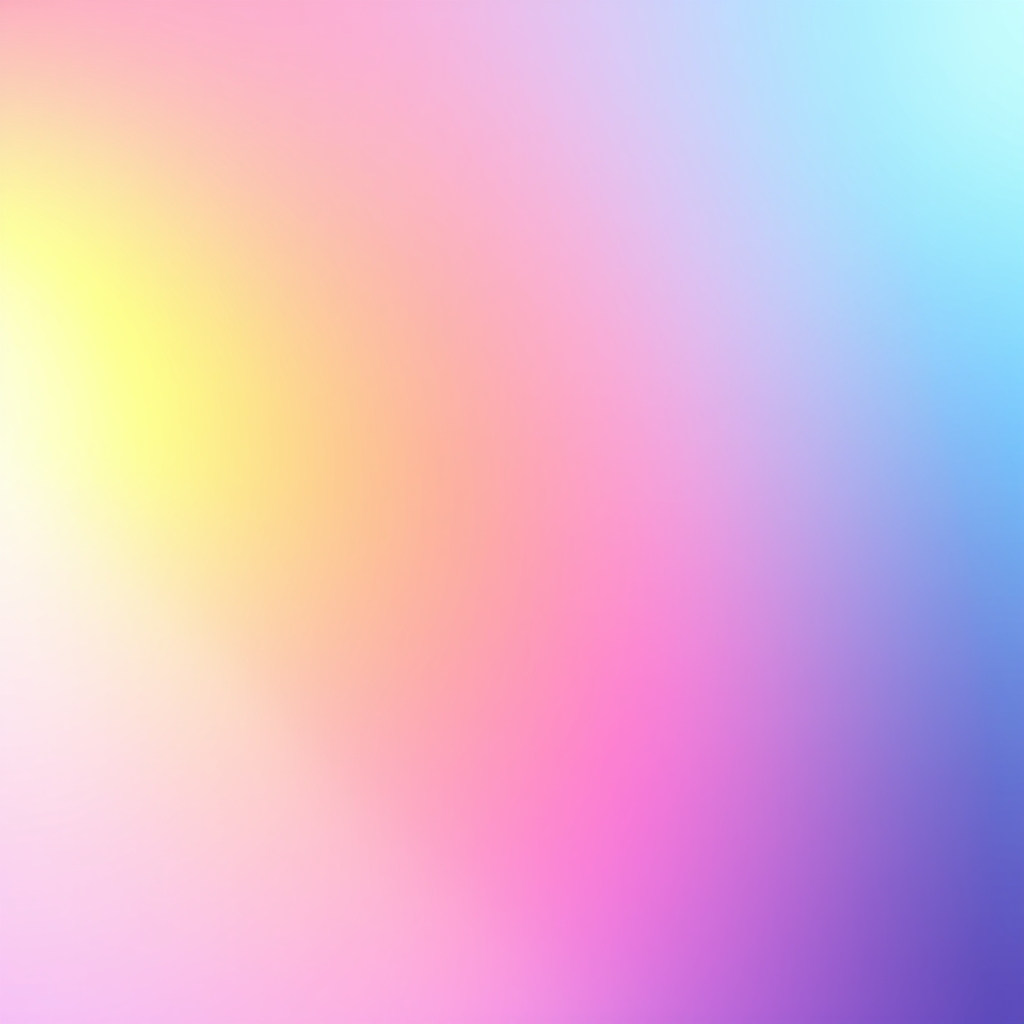 Vibrant Rainbow Colors Gradient with White Clouds
