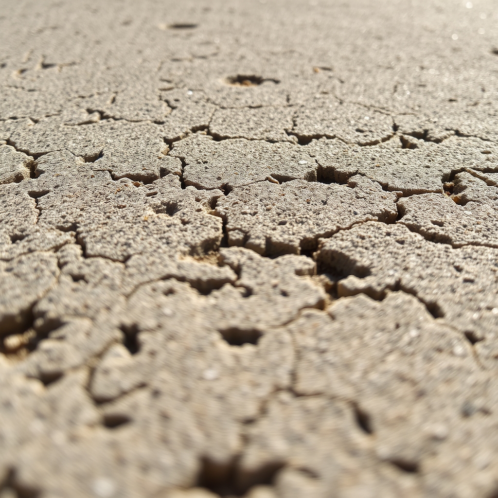 Close-up of rough concrete texture with natural lighting.