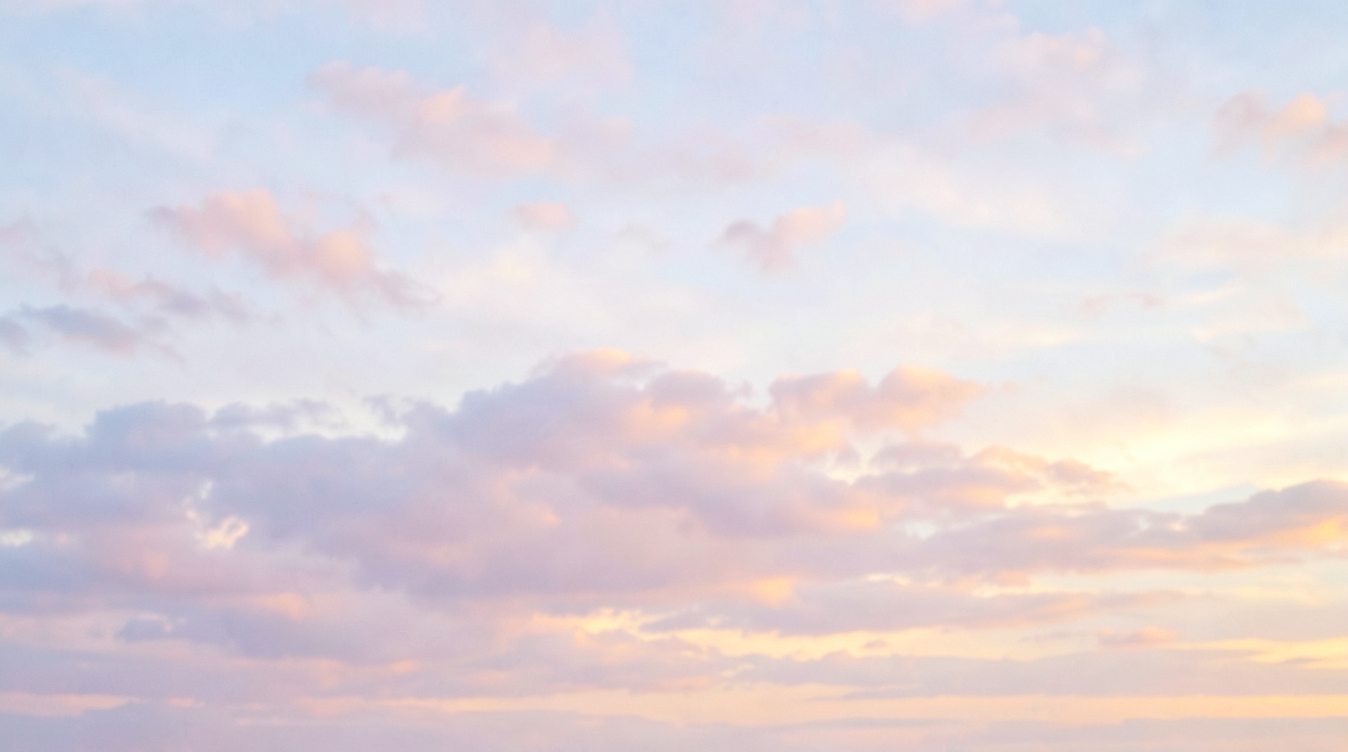 Serene pastel clouds at sunset, minimalist style