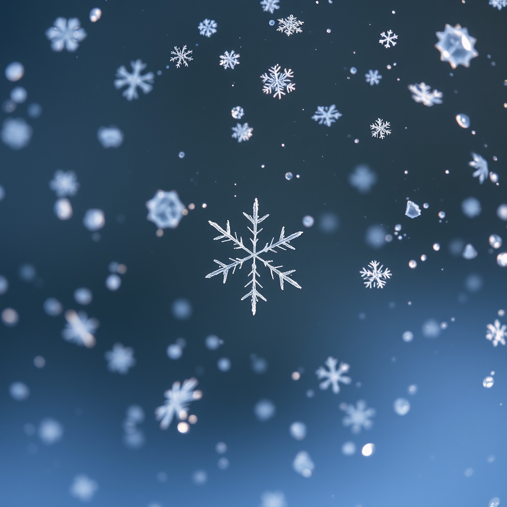 A close-up photograph of a single snowflake on a frosted window, showcasing its unique patterns and textures.