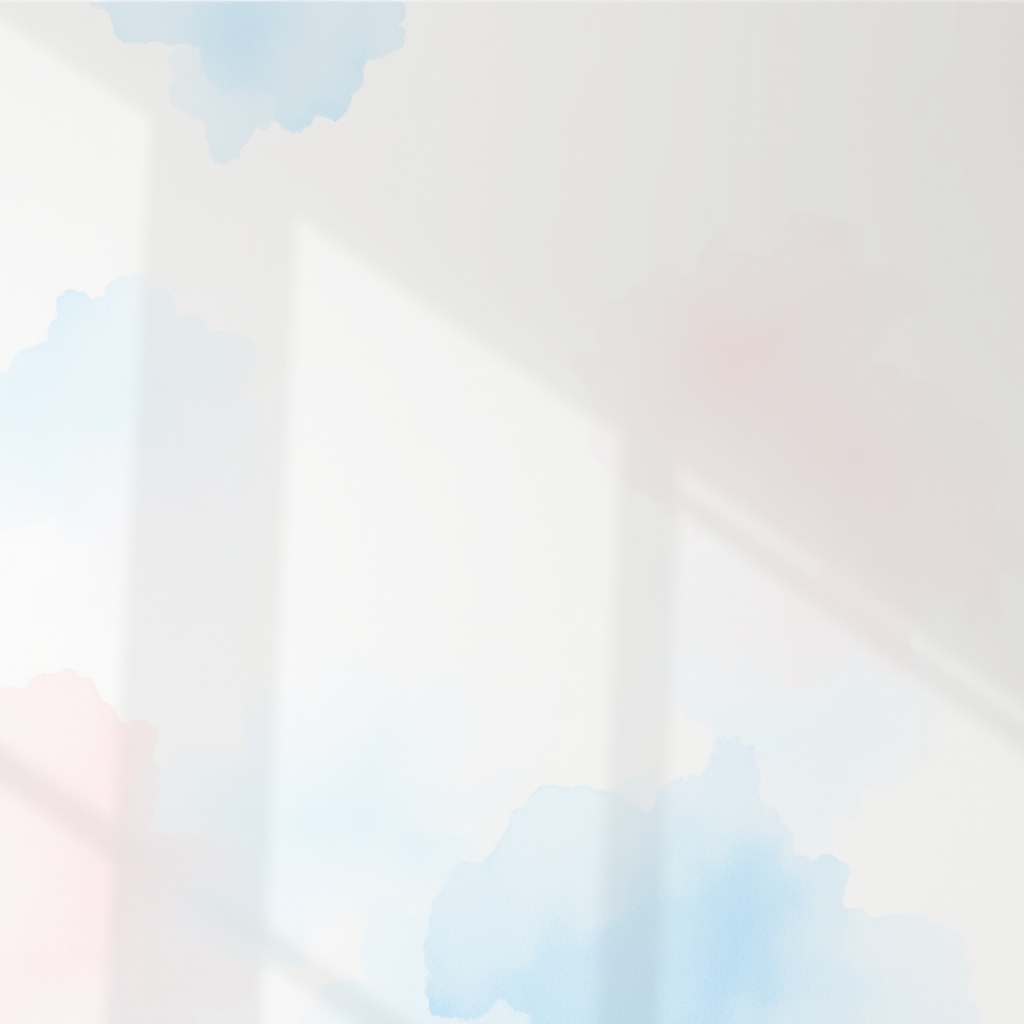 Soft Watercolor Background with Empty Space and Pastel Colors, Vertical Composition with Blue Hues.
