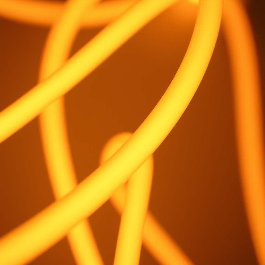 Softly Lit Neon Lights Abstract Composition with Neon Tubes