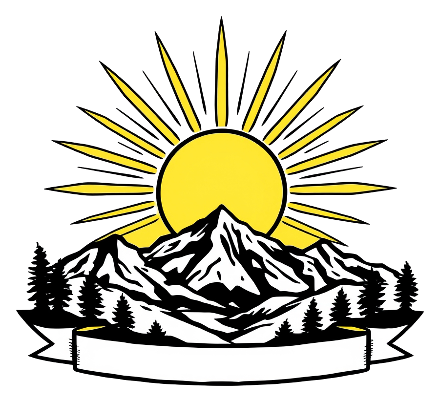 Sun with rays shining down