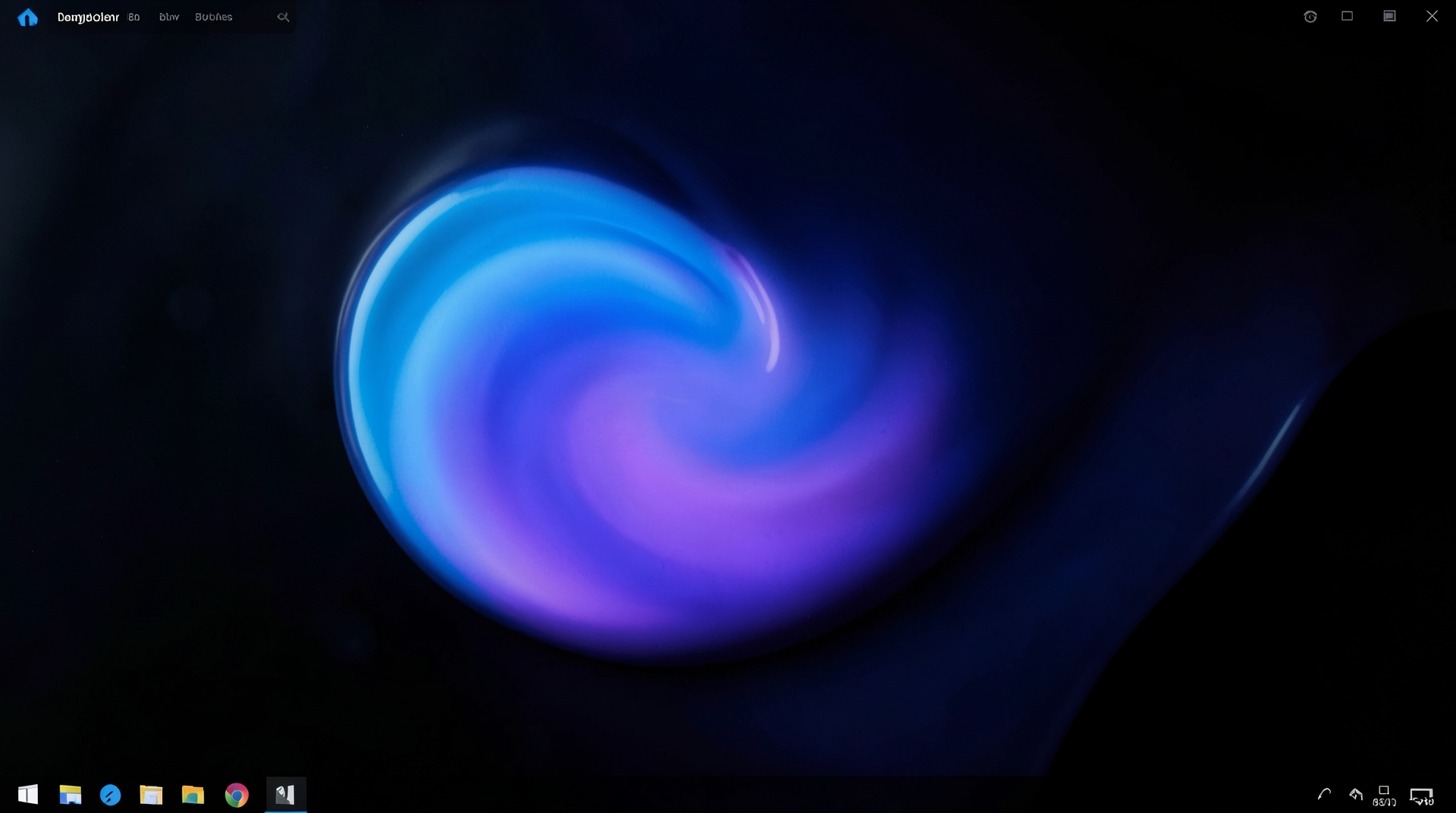 Swirling blue and purple liquid gradient in a dark background