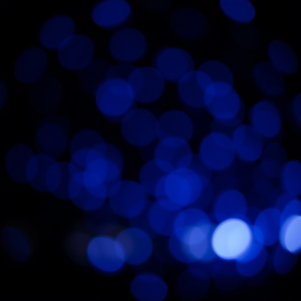 Vibrant Blue Bokeh Spheres