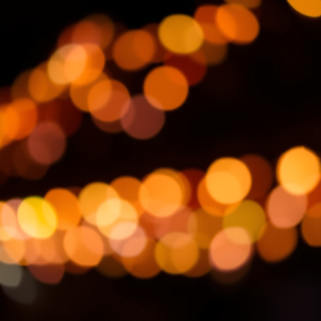 Vibrant Bokeh Lights with Dark Background