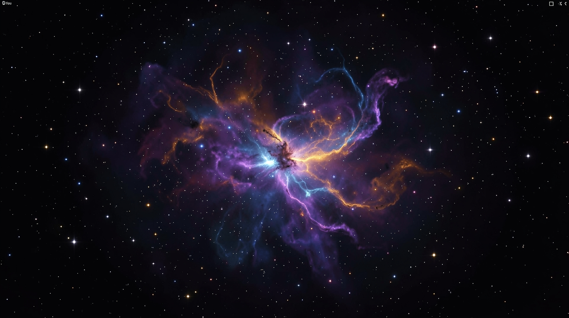 A vibrant nebula in deep space with stars and gas, set against a dark background.