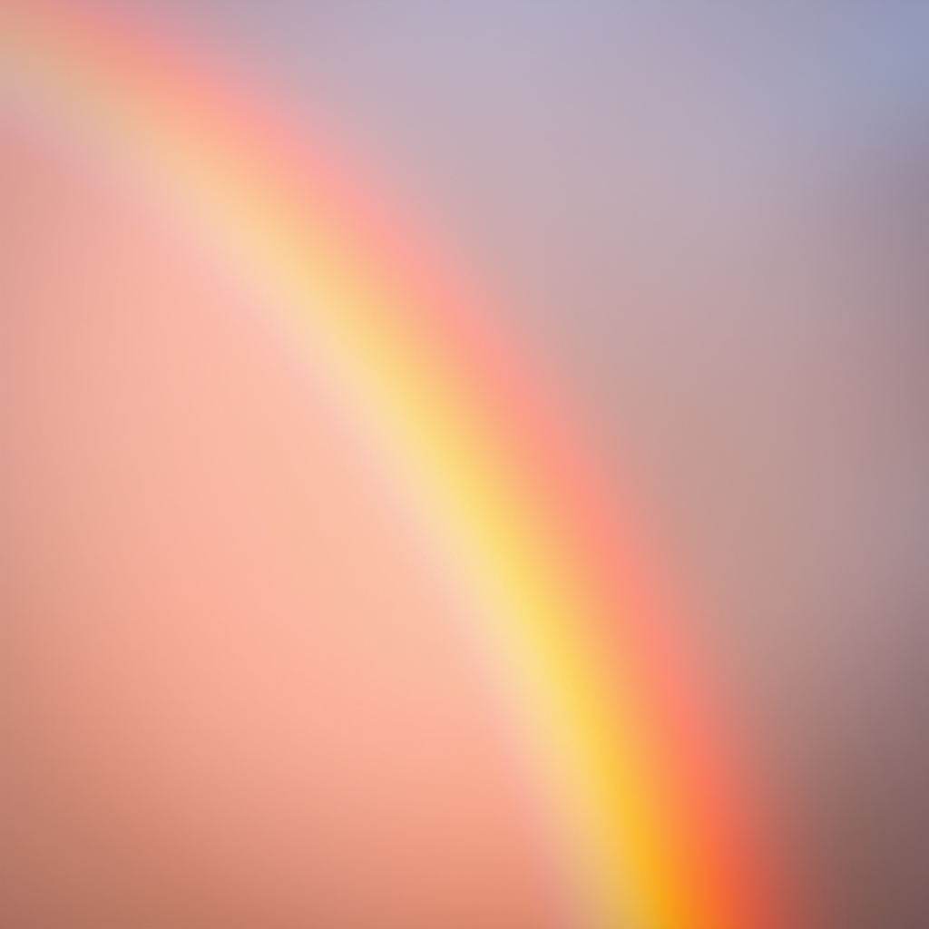 Vibrant rainbow colors in a soft
