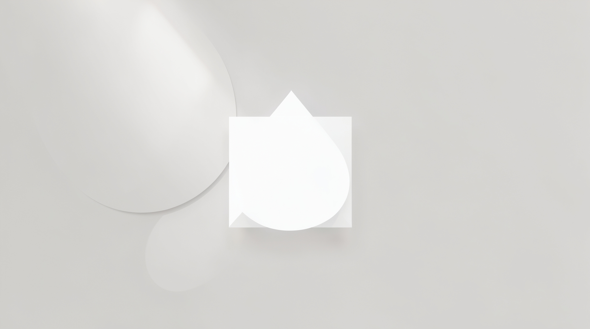 White Geometric Shapes on Minimal Background with Soft Lighting